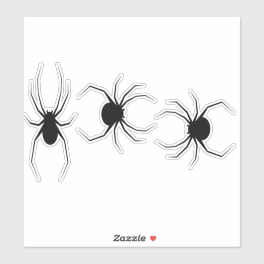Zwarte spinnen op sticker (Vel)