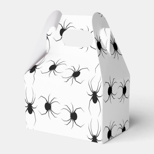 Zwarte spinnen op wit bedankdoosjes (Achterkant)