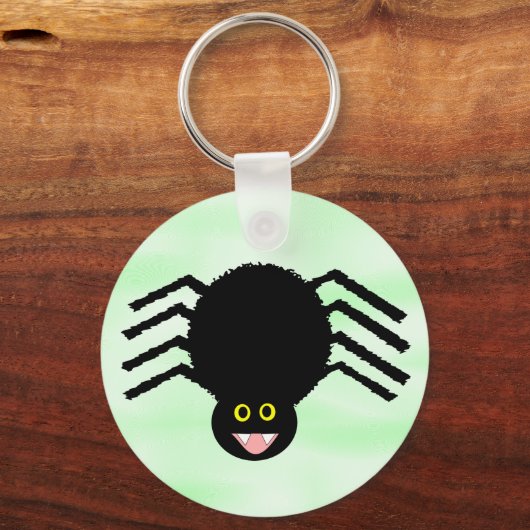 Zwarte spinnen sleutelhanger (Voorkant)