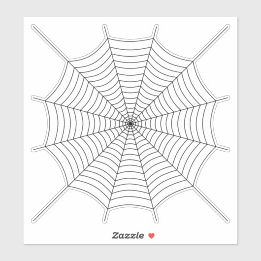 Zwarte spinnenweb Halloween Sticker (Vel)