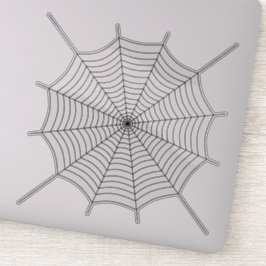 Zwarte spinnenweb Halloween Sticker