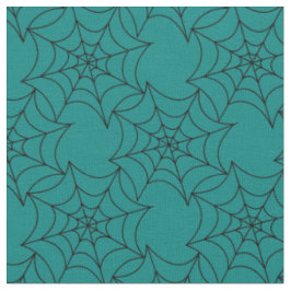 Zwarte spinwebs op Blauwgroen Stof