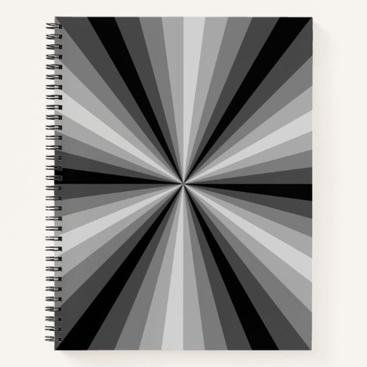 Zwarte Spiraal Notebook Optische Illusie Notitieboek (Voorkant)