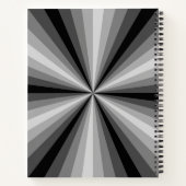Zwarte Spiraal Notebook Optische Illusie Notitieboek (Achterkant)