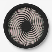 zwarte spiraal papieren bordje (Voorkant)