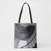 Zwarte spiraaltrap op een canvas tas (Voorkant)