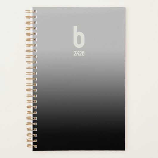 Zwarte Spiral Planner - 2026 Adem (Voorkant)