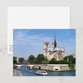 Zwarte spire uit de Seine Notre Dame de Paris Briefkaart (Voorkant / Achterkant)