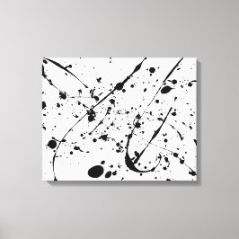 zwarte splaatstverpakte canvasafdruk canvas afdruk