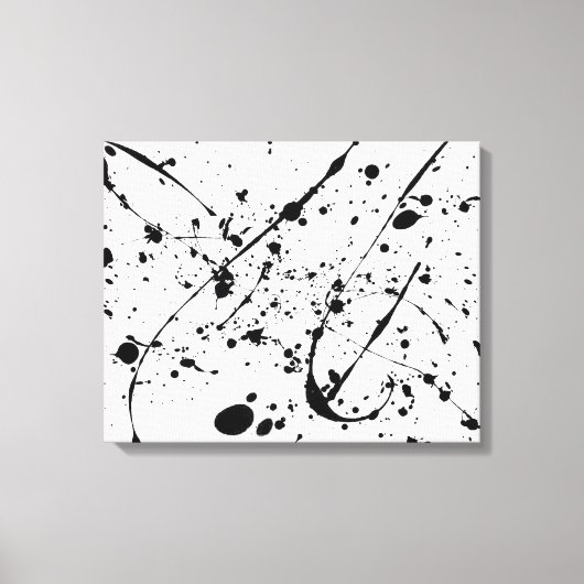 zwarte splaatstverpakte canvasafdruk canvas afdruk (Voorkant)