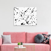 zwarte splaatstverpakte canvasafdruk canvas afdruk (Insitu (Woonkamer))
