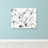 zwarte splaatstverpakte canvasafdruk canvas afdruk (Insitu (Houten vloer))