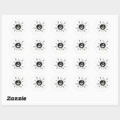Zwarte spleet ronde sticker (Vel)