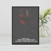 Zwarte spookachtige gotische vampier wijn Hallowee (Staand voorkant)