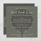 ZWARTE SPOON FORK COOKING CLASS INVITE SJABLOON KAART (Voorkant / Achterkant)