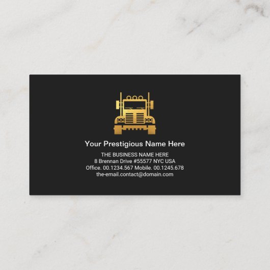 Zwarte Sportkoplampen automatische details  Visitekaartje (Achterkant)