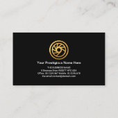 Zwarte Sportkoplampen automatische informatie Visitekaartje (Achterkant)