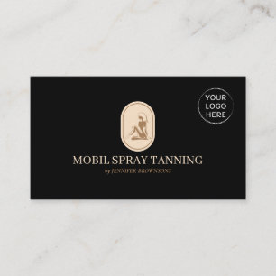 Zwarte Spray Tan Schoonheid Lichaamsverzorging aan Visitekaartje