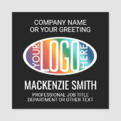 Zwarte Square van de Professionele Werknemer van h Naamplaatje (Voorkant)