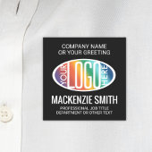 Zwarte Square van de Professionele Werknemer van h Naamplaatje