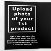 Zwarte St. Patrick's Day Business Trifold Kaart (Binnenzijde eerst)