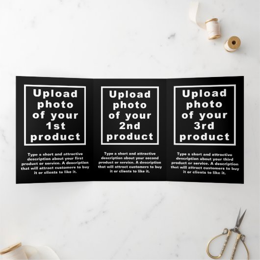 Zwarte St. Patrick's Day Business Trifold Kaart (Binnen)