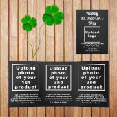 Zwarte St. Patrick's Day Business Trifold Kaart