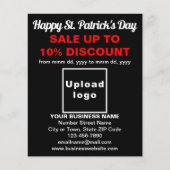 Zwarte St. Patrick's Day Zakelijke Verkoop Flyer (Voorkant)