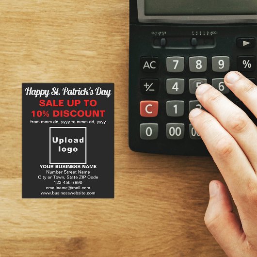 Zwarte St. Patrick's Day Zakelijke Verkoop Flyer