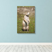 Zwarte staarthond canvas afdruk (Insitu (Houten vloer))