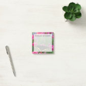 Zwarte Staartvlinder op Donkerroze Bloem Post-it® Notes (Kantoor)