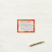 Zwarte Staartvlinder op Gerberia-margriet Post-it® Notes (Op bureau)