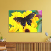 Zwarte Staartvlinder vlinder Canvas Afdruk (Insitu (Woonkamer))