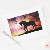 Zwarte Stallion in de Sunset Stickers (Envelop)