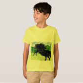 Zwarte Stallion van T-Shirt Boy (Voorkant volledig)