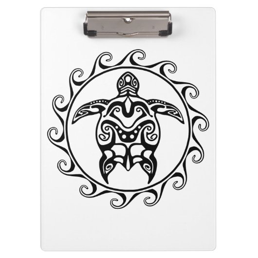 Zwarte StammenSchildpad Klembord (Voorkant)