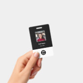 Zwarte standaard bedrijfsnaam badge (Handheld)