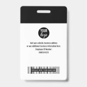 Zwarte standaard bedrijfsnaam badge (Achterkant)