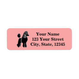 Zwarte standaard Robuuste roze retouradreslabels Etiket