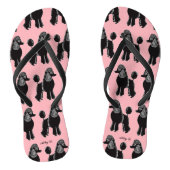 Zwarte standaard roze Teenslippers (Voetbed)