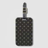 Zwarte Star Designer Bagage Label (Voorkant (verticaal))