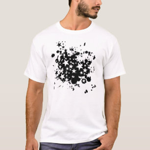 Zwarte Star Paint T-shirt