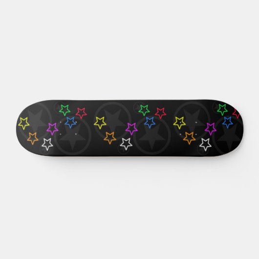 Zwarte Star Pattern Skateboard (Horizontaal)