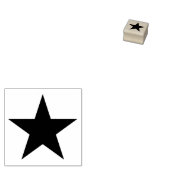 zwarte Star Zelfinktstempel Rubberstempel (Gestempeld)