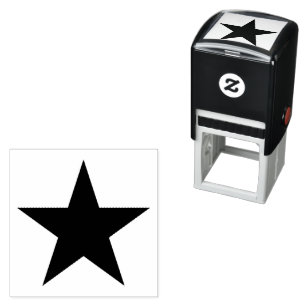 zwarte Star Zelfinktstempel Zelfinktende Stempel