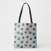 Zwarte Starbursts met Stripes Tote Bag (Voorkant)