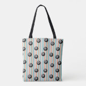 Zwarte Starbursts met Stripes Tote Bag (Achterkant)