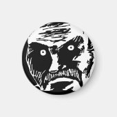 Zwarte Stare meme magneet (geretoucheerd) (Voorkant)