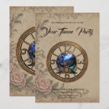 Zwarte steampunk zwaan met klokken en tandwielen.