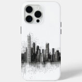 Zwarte stedelijke skyline Case-Mate iPhone case (Achterkant)